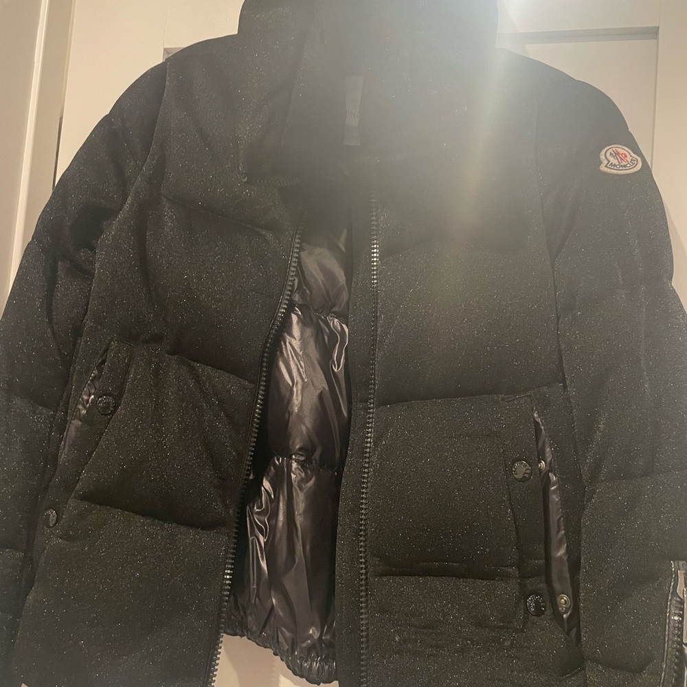 Moncler black sparkle jacket